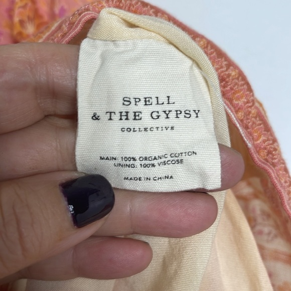 Spell & The Gypsy Sundown Mini‎ Skirt in Apricot Size Medium - Picture 6 of 8